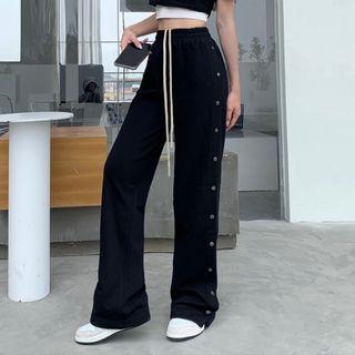 Side-button Wide Leg Pants (various Designs)
