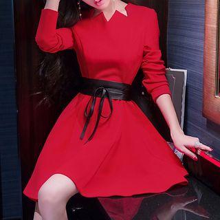 Irregular Long-sleeve Dress