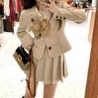 Plain Blazer / Skort / Bow / Set