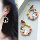 Rabbit Circle Drop Earring