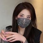 Rhinestone Fabric Mask