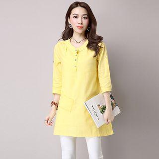 3/4-sleeve Long Top