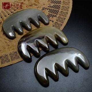 Horn Hair Comb Green - One Size