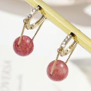 Crystal Earrings Gold - One Size