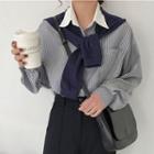 Set: Pinstriped Shirt + Scarf