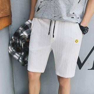 Smiley Drawstring Shorts