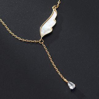 925 Sterling Silver Wing Pendant Necklace