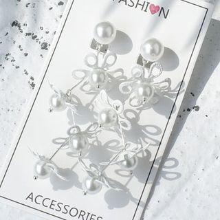 Floral Beaded Earring / Clip-on Earring
