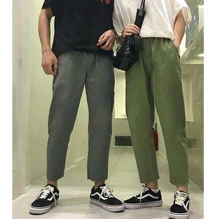 Couple Matching Straight Cut Cropped Pants