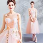 Sleeveless Sheer Midi Prom Dress