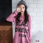 Lettering Terry Hooded Dress