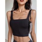 Square-neck Sports Tank Top In 6 Colors
