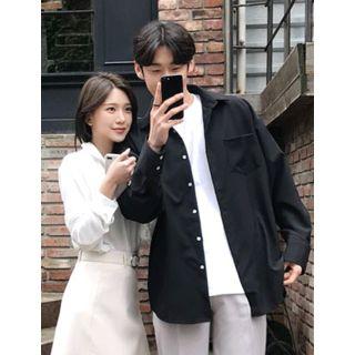 Pocket-front Oversized Shirt