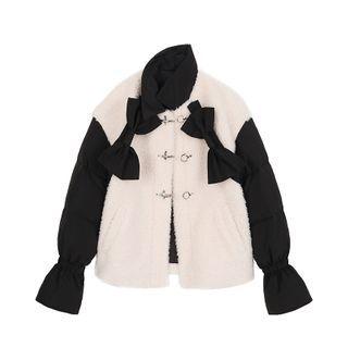 Hook-and-eye Fluffy Jacket