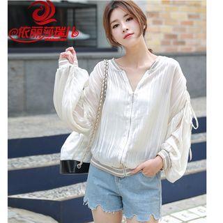 Lantern-sleeve Light Jacket
