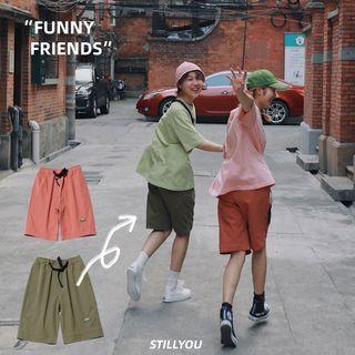 Couple-matching Embroidered Wide-leg Shorts