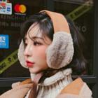 Tie-ribbon Faux-suede Earmuffs