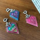 Lettering Heart Sterling Silver Dangle Earring