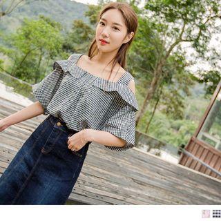 Cold Shoulder Floral Print Top