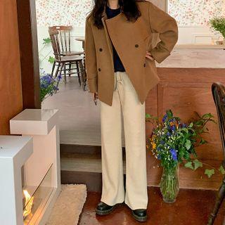 Drawcord Rib-knit Pants