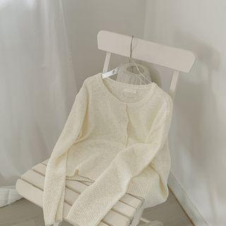 [cle.] Lightweight Knit Cardigan Ivory - One Size