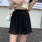 Chiffon Crinkle Mini A-line Skirt