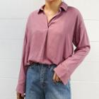 Half-placket Pink Shirt