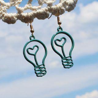 Wirework Light Bulb Dangle Earring