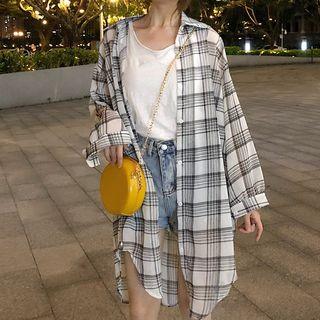 Asymmetric Plaid Shirt