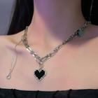 Cz Heart Drop Earring / Necklace / Set