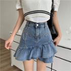 Chained Denim Skirt