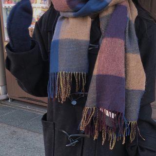 Tassel Check Scarf As Shown In Figure - One Size