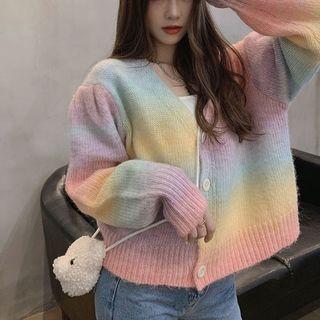 Rainbow Cardigan Pink & Blue & Yellow - One Size