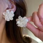 Flower Acrylic Fringed Earring 1 Pair - White - One Size
