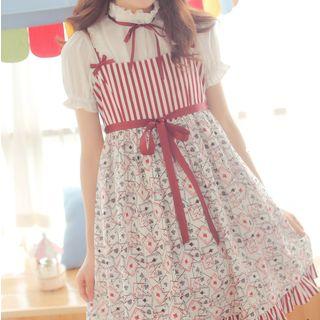 Long-sleeve Bow Neck Blouse / Short-sleeve Bow Neck Blouse