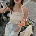 Halter-neck Smocked Top
