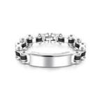Fashion Personality Geometric Rectangular Chain 316l Stainless Steel Bracelet Silver - One Size
