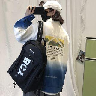 Printed Gradient Denim Jacket