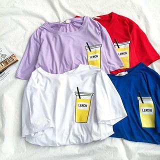 Drink Print Short-sleeve T-shirt