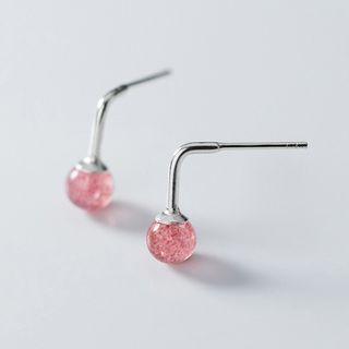 925 Sterling Silver Bead Earring 1 Pair - S925 Silver - One Size