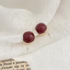 Bead Alloy Earring 1 Pair - 01 - Wine Red - One Size