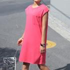 Round-neck Sleeveless Mini T-shirt Dress