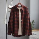 Plaid Shirt Coffee Orange - One Size