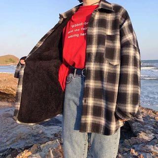 Fleece-lined Long-sleeve Check Shirt