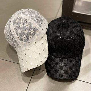 Mesh Sequined Cap