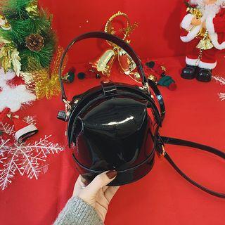 Patent Top Handle Bucket Bag