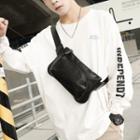 Faux Leather Belt Bag Premium Edition - Litchi Grain - Black - One Size