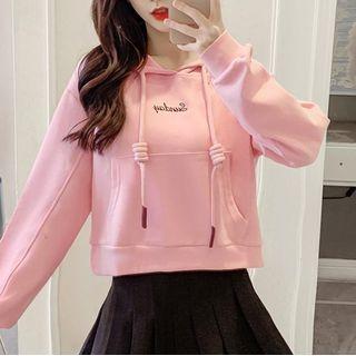 Set: Lettering Hoodie + Pleated Mini Skirt
