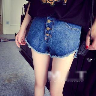 Fray Hem Denim Shorts (various Designs)