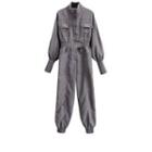 Lantern-sleeve Cropped Harem Jumpsuit